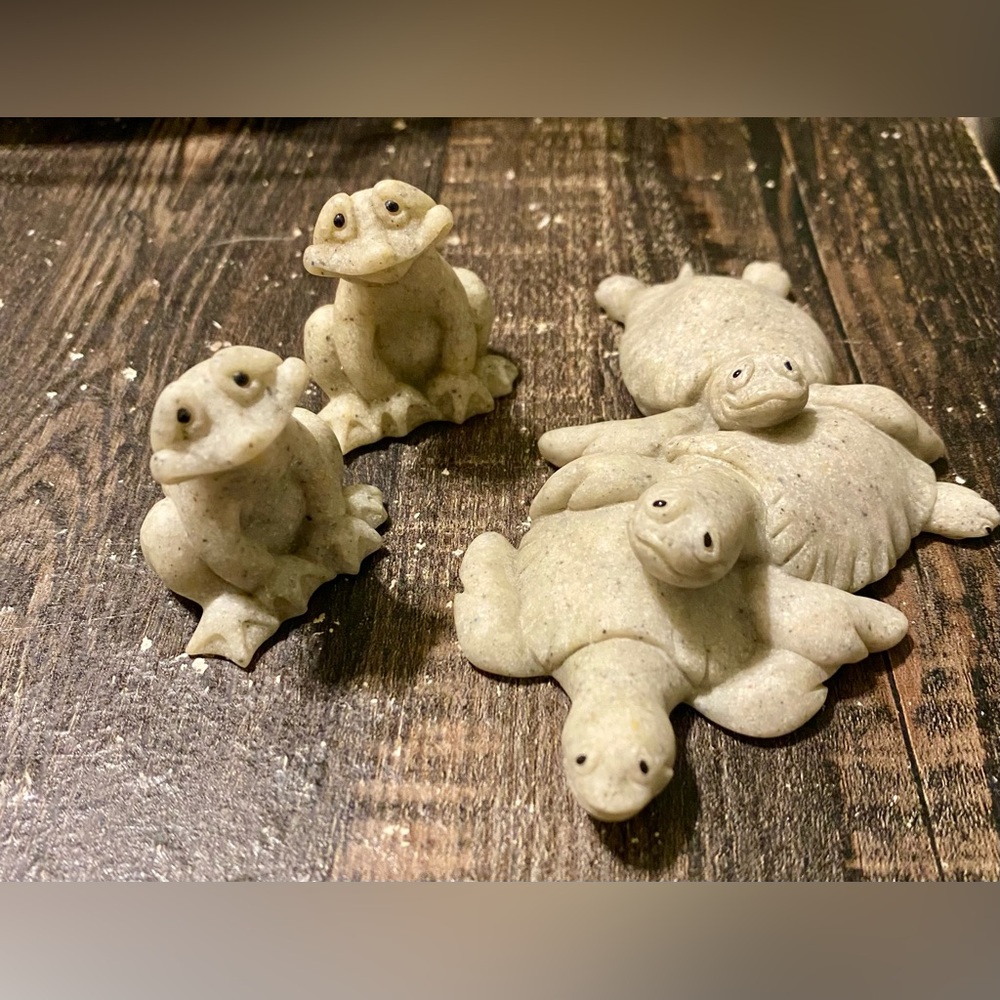 1999 QUARRY CRITTERS SECOND NATURE DESIGN TRIPLETS TURTLES 2 Retired Mini Frogs